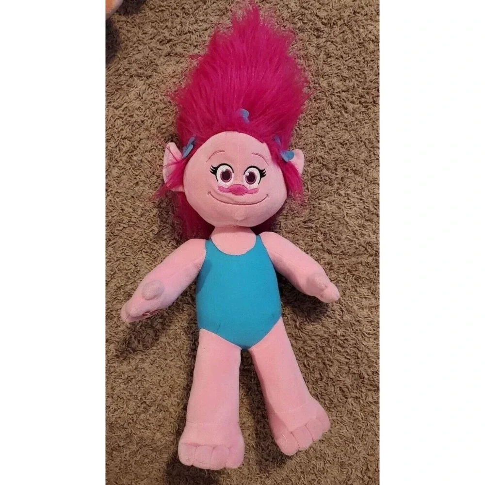 Build A‎ Bear Trolls Princess Poppy Stuffed Doll Plush Pink